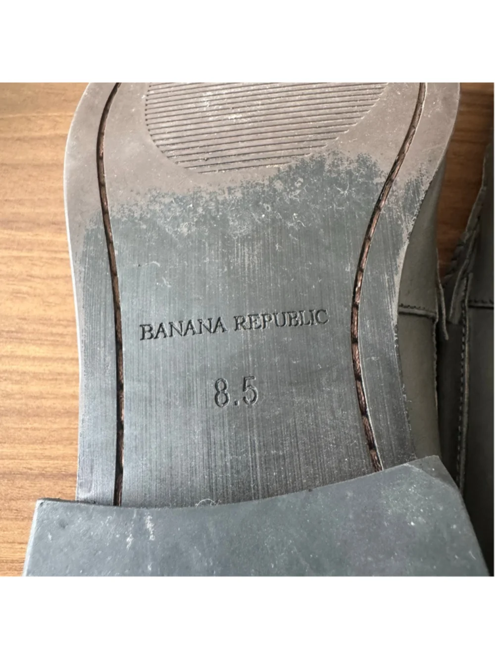 Banana Republic Gray Italian Leather Penny Loafers Men’s Size 8.5 Ortholite